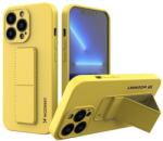 Wozinsky Kickstand Case szilikon tok állvánnyal iPhone 13 Pro Max sárga tok