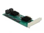 Delock PCI Express x1 - 8 portos SATA kártya (90072) (90072) - aqua