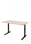  Állítható Asztal - InspiDesk Pro - Akác 138x80 cm lap - Integrált vezérlő - Fekete láb