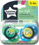 Tommee Tippee Suzete Tommee Tippee - Fun Style, 0-6 m, pasăre/câine, 2 buc (TT.0083.004)