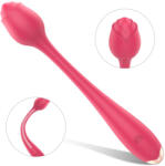 Passion Labs Vibrator Bendable Romance, 9 Moduri Vibratii, USB, Silicon, Rosu, 22 cm, Passion Labs, Rose Collection Vibrator