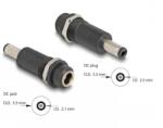 Delock Adaptor alimentare DC 5.5 x 2.1mm la DC 5.5 x 2.5mm M-T, Delock 64255 (64255)