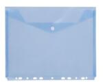 D. rect Mapa A4 plastic transparent albastru cu capsa si perforatii D. Rect (LV110545) - dacris
