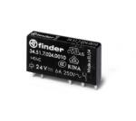 Finder 34.51. 7.024. 0010 Ultravékony printrelé, 1 váltóérintkező, 6A, 24V, DC 1CO (345170240010)