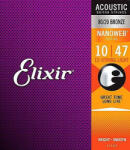 Elixir NANOWEB 11182 bronze akusztikus gitárhúr készlet