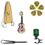 Ortega Guitars Keiki K2-EM 'El Muerto' szoprán ukulele szett
