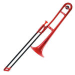 pBone-pTrumpet pBone harsona, műanyag, piros/vörös