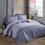 Clasy Cuvertura matlasata pat dublu, 240x260 cm si 2 Fete perne 50x70 cm, Clasy Antracit RISA V1