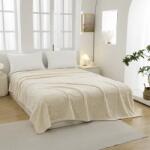 Ralex Pucioasa Patura Cocolino UNI pentru pat dublu 200 x 230 cm, model fluturi Crem Pucioasa Patura
