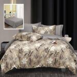 Ralex Pachet economic lenjerie pat dublu Bumbac Finet 6 piese Elegance + 2 perne matlasate 50x70 cm + pilota 200x215 cm primavara toamna (LEC13) Lenjerie de pat