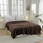Ralex Pucioasa Patura Cocolino UNI pentru pat dublu 200 x 230 cm, model fluturi Maro Pucioasa Patura