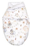 AMY Sistem de infasare Baby Swaddle din Bumbac cu umplutura antialergica BabySoft Circ Blue (84602)
