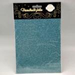 Vasalható glitteres fólia (textilre), kék, 2 lap/csomag. Mérete: A5