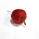  Glitteres alma, piros, mérete: 35 mm