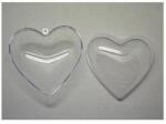 Átlátszó akril szív, mérete: 8x7, 5 cm