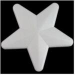  Polisztirol (hungarocell) csillag, mérete: 6 cm