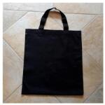  Rövid fülű vászon bevásárlótáska, fekete, mérete: 38x42cm