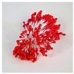  Virágbibe, piros színű, műa. +gipsz+fém, 5 szál/cs