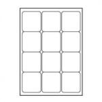 Logo Etichete cu logo 66mm x 70mm, A4, mate, albe, 12 etichete, 140g/m2, pachet de 10, pentru imprimante cu jet de cerneală și laser