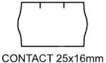  Etichete Contact 25x16mm alb rotund