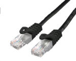 C-TECH Patchcord Cat6, UTP, negru, 2m (CB-PP6-2BK)