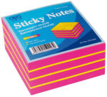 Auro Pad autoadeziv 75x75mm roz-galben neon 400 coli Auro (81026015)