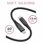 SWISSTEN Cablu De Date Silicon Moale Usb-c / Usb-c 1.5 M 60w Negru (71534010)