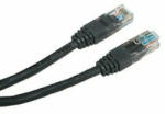  Cablu LAN de rețea UTP patchcord, Cat. 5e, RJ45 tată - RJ45 tată, 5 m, neecranat, negru, economic