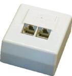 Datacom STP cu priză dublă Cat5e deasupra tencuielii 45 deg (2100)