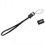 Logo Cablu USB cu logo (2.0), USB A tată - microUSB tată, 0, 3 m, negru, buclă pentru cameră/MP3 player, REDUCERE