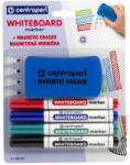 Centropen Marker Centropen 8559/4 + burete pentru table albe 4 culori varf cilindric 2, 5 mm (2010201198)