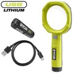RYOBI 4V USB Lithium nagyítólámpa, 1x 2, 0Ah akkumulátor, töltő - RML4-120G (5133006229) - bestbyte