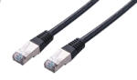 C-TECH Patchcord Cat5e, FTP, negru, 1m (CB-PP5F-1BK)