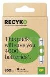 GP Batteries GP ReCyko NiMH Akkumulátor HR03 (AAA) 850mAh 4db (B25184) (B25184)