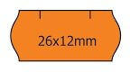  Etichete Contact 26x12mm portocaliu