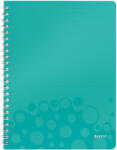Leitz Notebook WOW A4, PP, linie, albastru gheață (46370051)