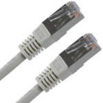  Cablu LAN de rețea FTP patchcord, Cat. 5e, RJ45 tată - RJ45 tată, 5 m, ecranat, gri, economic