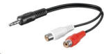 PremiumCord Cablu audio 3, 5mm Jack - 2x Cinch 20cm (M/F, stereo) (kjackcinf02)