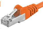 PremiumCord Cablu patch CAT6a S-FTP, RJ45-RJ45, AWG 26/7 10m portocaliu (sp6asftp100E)