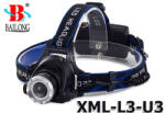  Farul AKU Bailong BL-6699, cu leduri de tip CREE XML set reîncărcabil
