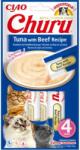 Inaba Foods Churu Tuna with beef recipe 4x14g recompense cremoase din ton si vita pentru pisica