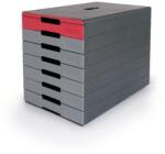 DURABLE Irattároló, műanyag, 7 fiókos, DURABLE Idealbox pro 7 , piros (DB776303)