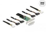 Delock PCI Express 4.0 x16 kártya - 4 x SFF-8639 NVMe (90077) (90077) - aqua