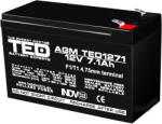 TED Electric Acumulator UPS TED Electric 12V Stationar VRLA, 7.1Ah F2 (A0060539)