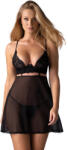 Obsessive Nutris Babydoll & Thong Black XL/XXL