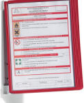 Durable Bemutatótábla-tartó Durable Vario fali 5 db-os táblával piros (PAP4052-0278)