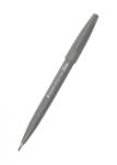 Pentel Ecsettoll, kalligrafikus hajlékony hegyű, Pentel SES15C-N szürke (SES15C-N) - cartridge