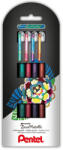 Pentel Rollertoll zselés csillámos Pentel Dual-Hybrid K110-4COL 4klf szín (K110-4COL) - cartridge