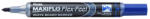 Pentel Táblamarker 1-5mm, hajlékonyhegyű, PENTEL Maxiflo Flex Feel kék (MWL5SBF-CX)