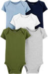CARTERS CARTER’S rövid ujjú body szett, egyszínű, fiú, 5 db, NB / 56-os méret
